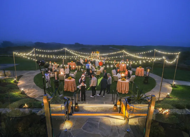 Adobe corporate event at twilight at The Inn at Spanish Bay, Pebble Beach, conference photography by Manny Espinoza
