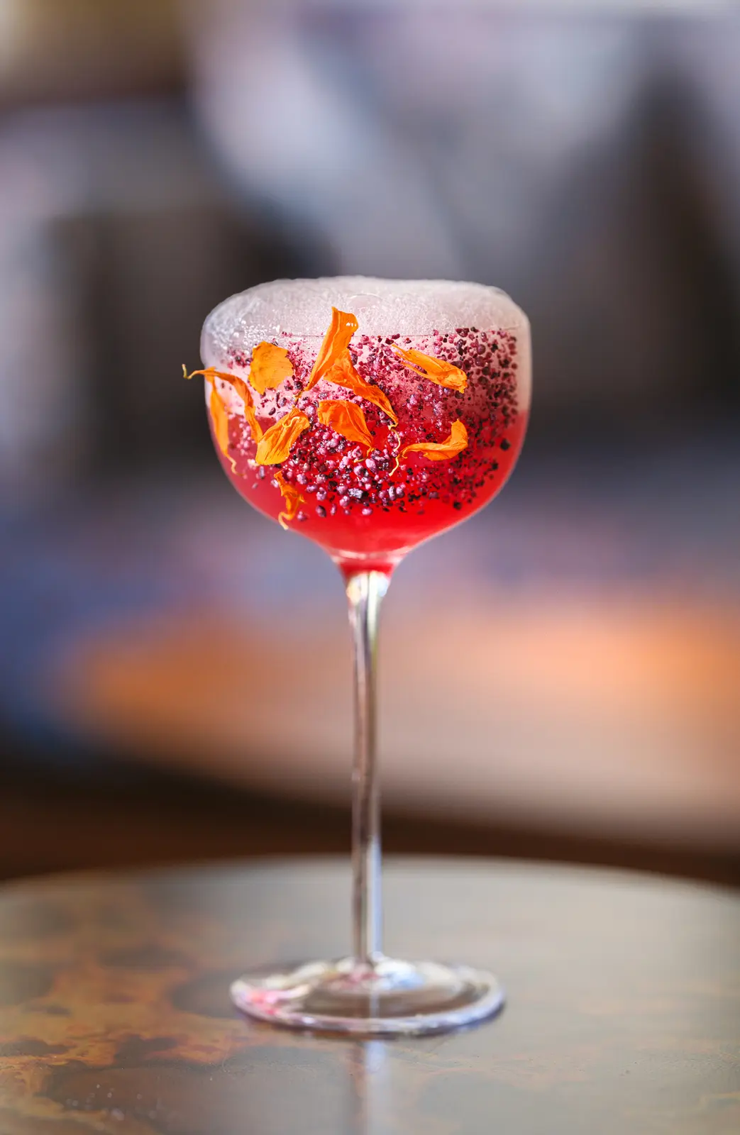 Craft cocktail at L'Auberge Carmel — beverage photography