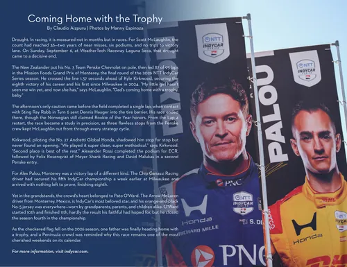 Coming Home with the Trophy, story, 65º Magazine Fall 2026. Story page by Claudio Aizpuru, page 26. Photographs by Manny Espinoza.