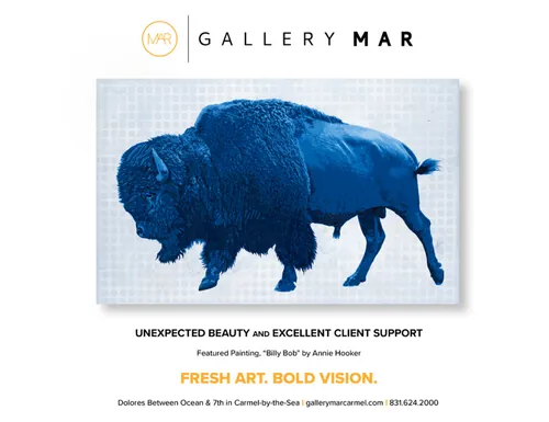 Gallery Mar advertisement in 65º Magazine Fall 2026, designed by Manny Espinoza. Design.