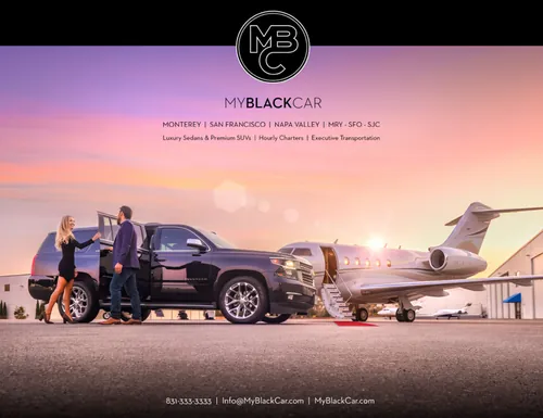 MyBlackCar advertisement in 65º Magazine Fall 2026, designed by Manny Espinoza. Design and photography.