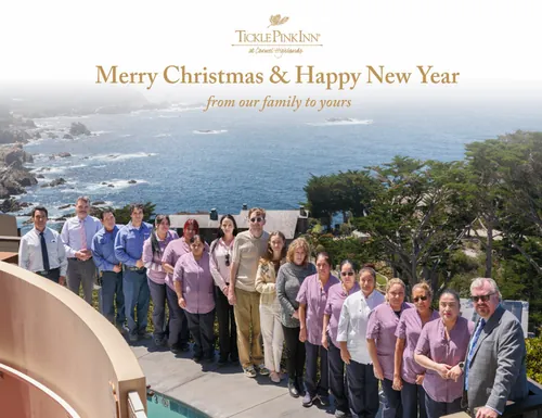 Tickle Pink Inn, holiday advertisement in 65º Magazine Fall 2026, designed by Manny Espinoza. Design and photography.