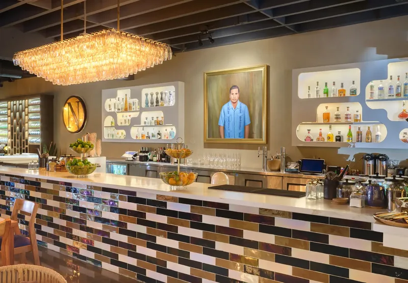 Hotel bar interior on the Monterey Peninsula, hospitality interior photography