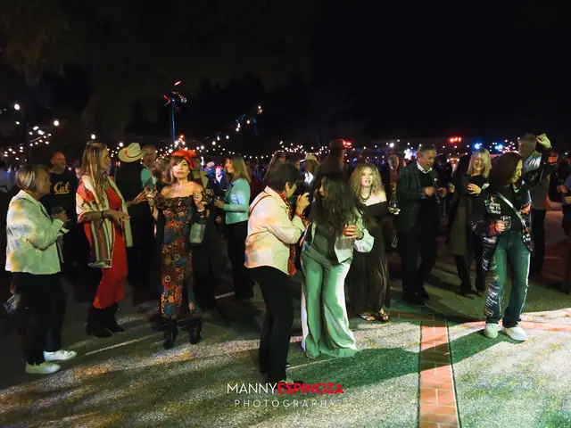 Guests dancing on the lawn under string lights at Taste of Carmel 2026