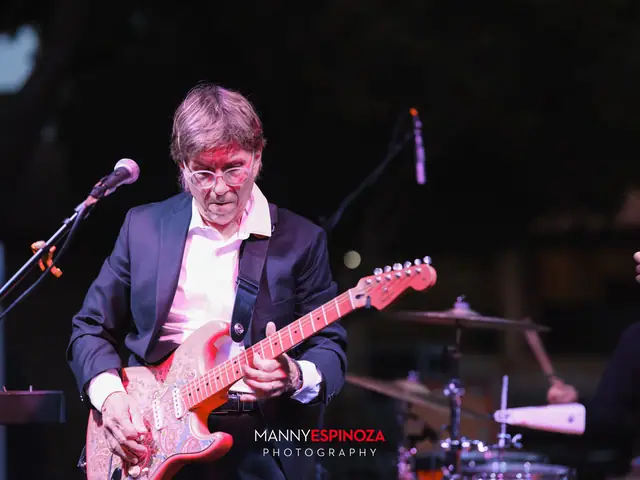Guitarist playing electric guitar on stage at Taste of Carmel 2026